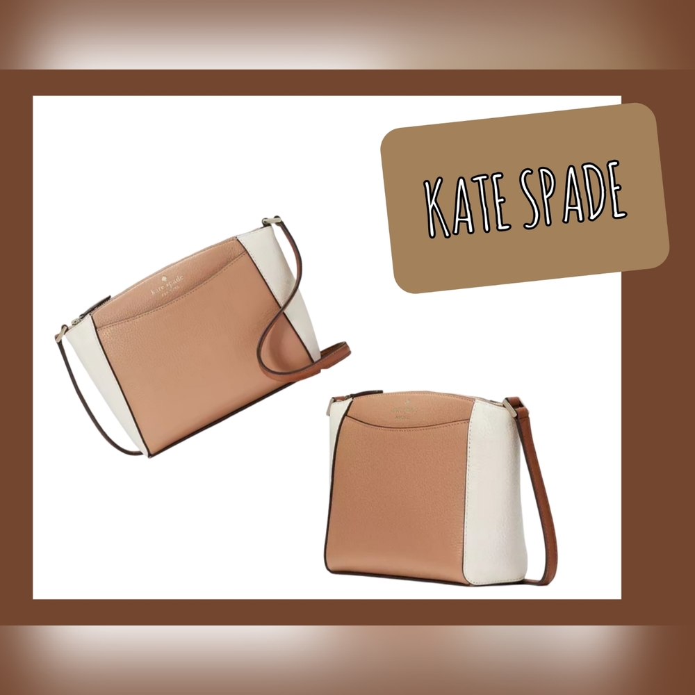 KATE SPADE Monica Small Crossbody In VANILLA TAN NEW